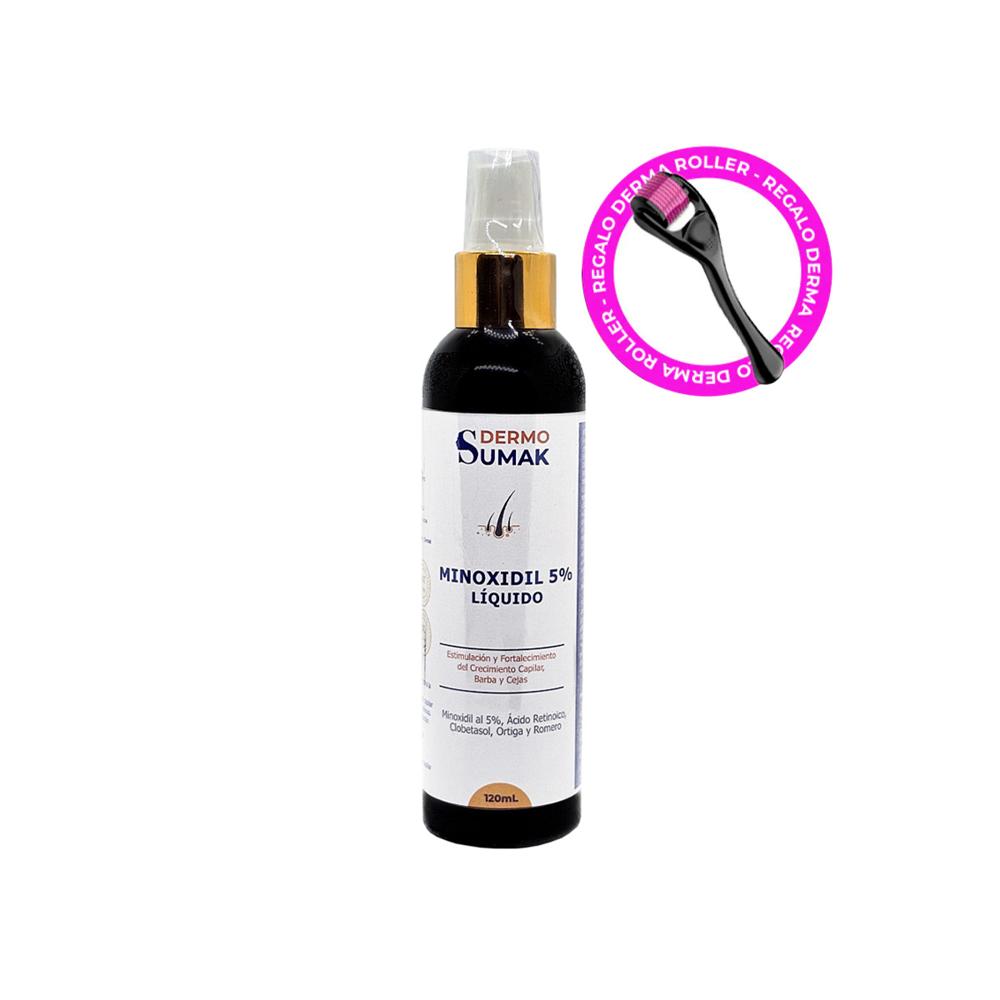 Minoxidil 5% En Liquido 120Ml - Dermo Sumak + Regalo Dermo Roller