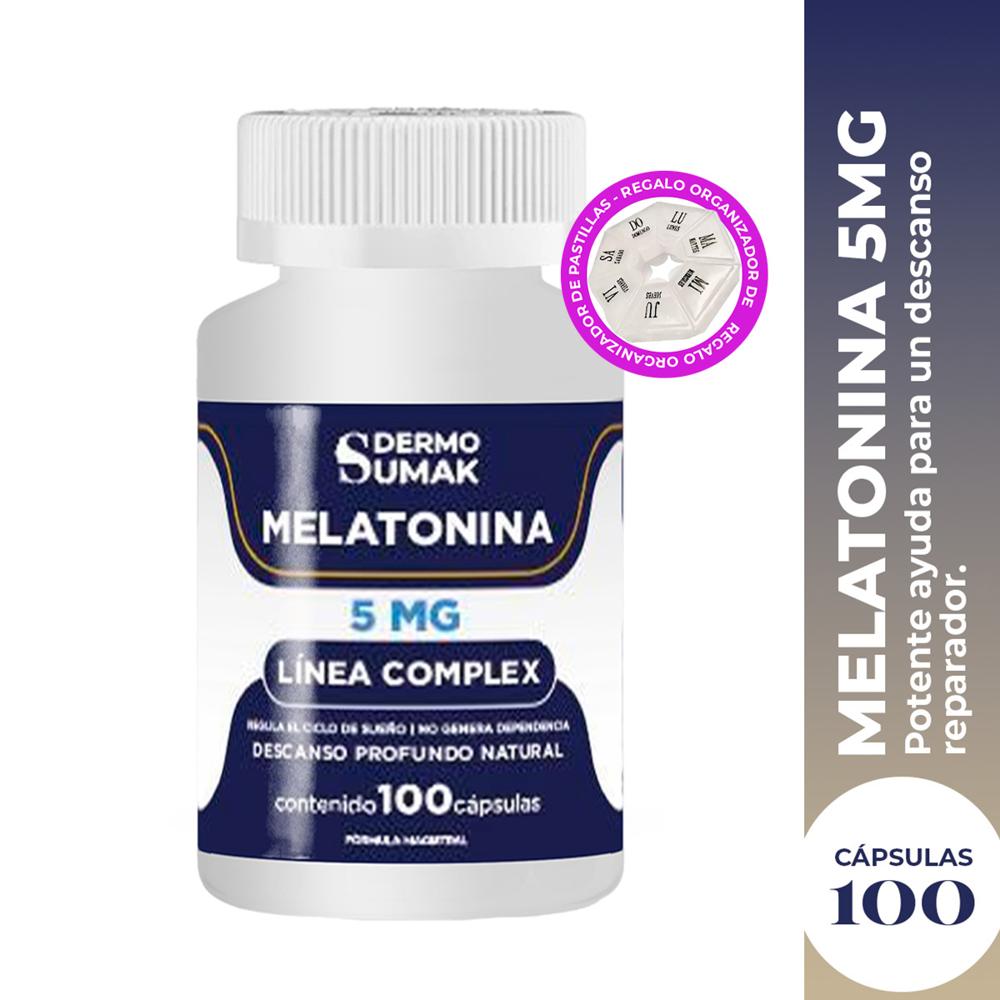 Melatonina Complex 5Mg - 100 Cap - Dermo Sumak + Pastillero
