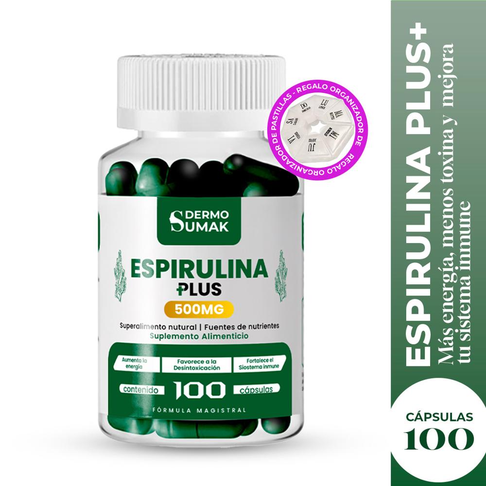 Espirulina Plus 500Mg -100 Cap - Dermo Sumak + Pastillero