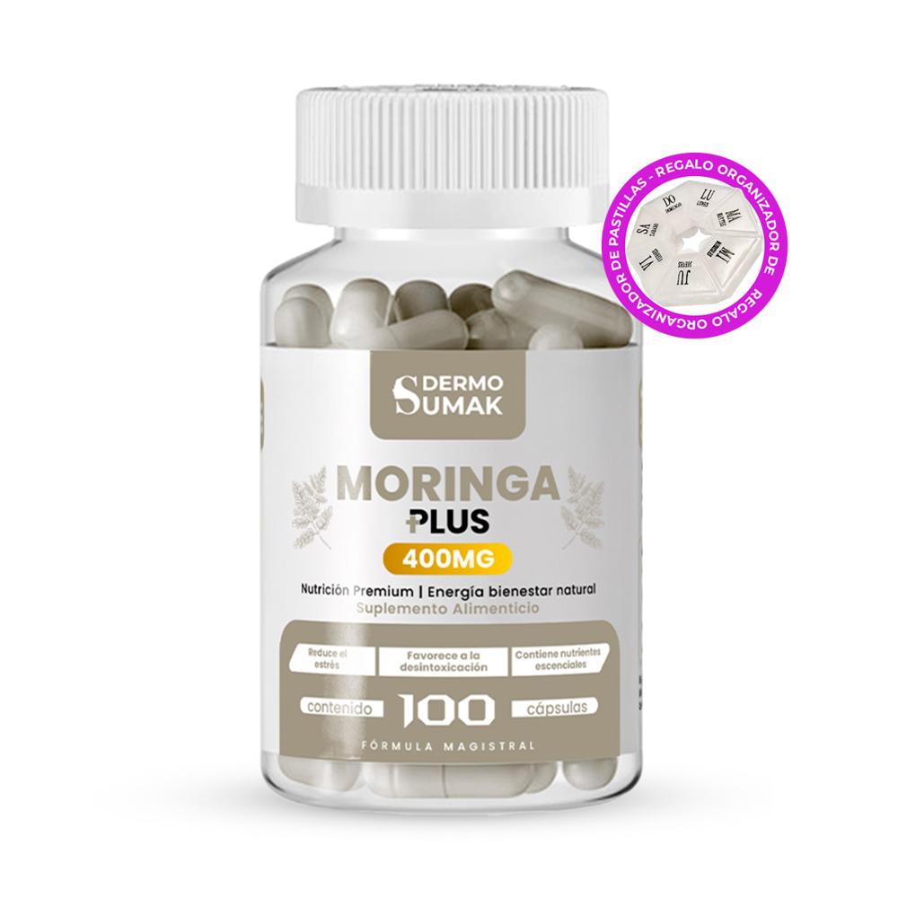 Moringa Plus 400Mg - 100 Cap - Dermo Sumak + Regalo Pastillero