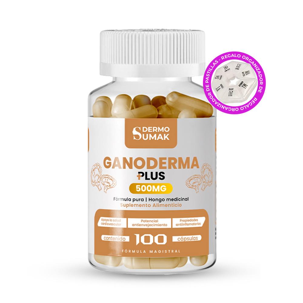 Ganoderma Plus 500Mg - 100 Cap - Dermo Sumak + Regalo Pastillero