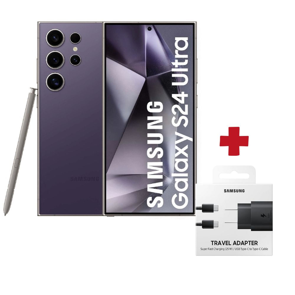 Samsung S24 Ultra 5G 512GB 12GB Ram Violeta Titanio  + cargador de 25W