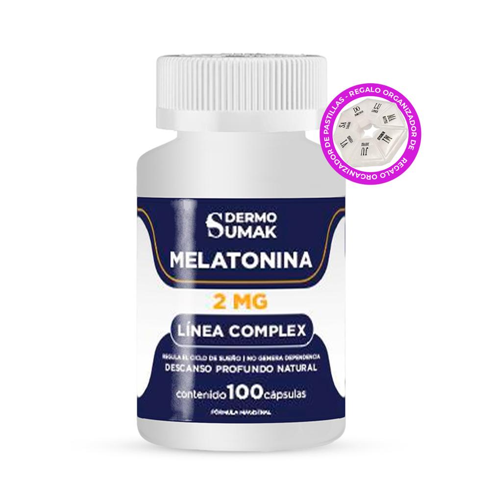 Melatonina Complex 2Mg - 100 Cap - Dermo Sumak + Regalo Pastillero