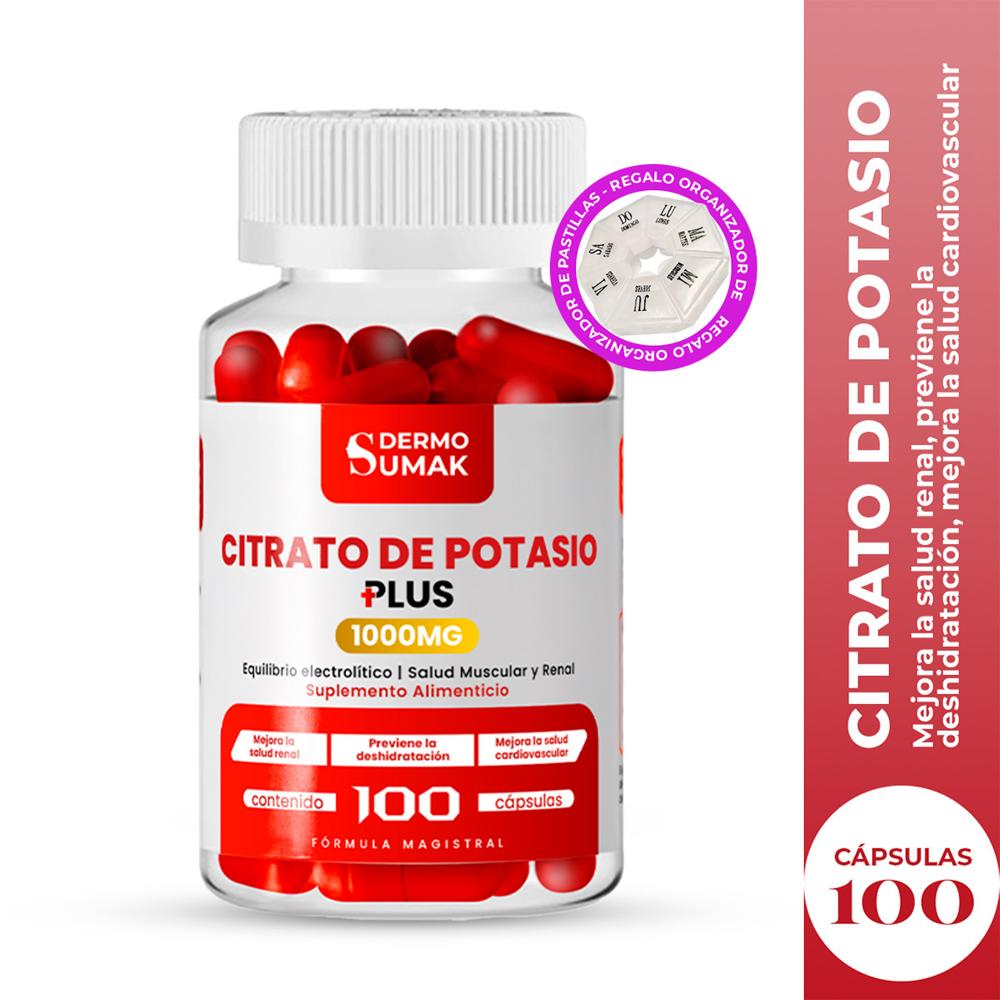 Citrato De Potasio 100Mg -100 Cap - Dermo Sumak + Pastillero