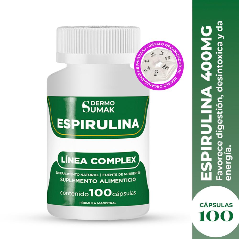 Espirulina Complex 400Mg - 100 Cap - Dermo Sumak + Pastillero
