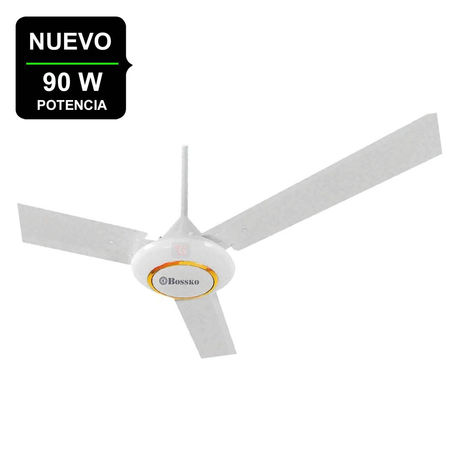 Ventilador de techo 56"" Bossko BK-8230VTE 90 Watts Blanco