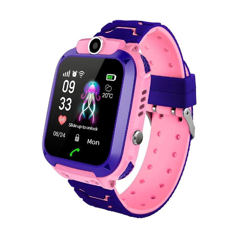 Smartwatch Q12 Para Niños GPS Llamadas Morado