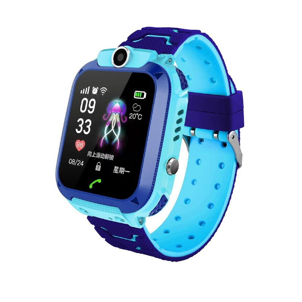 Smartwatch Q12 Para Niños GPS Llamadas Celeste