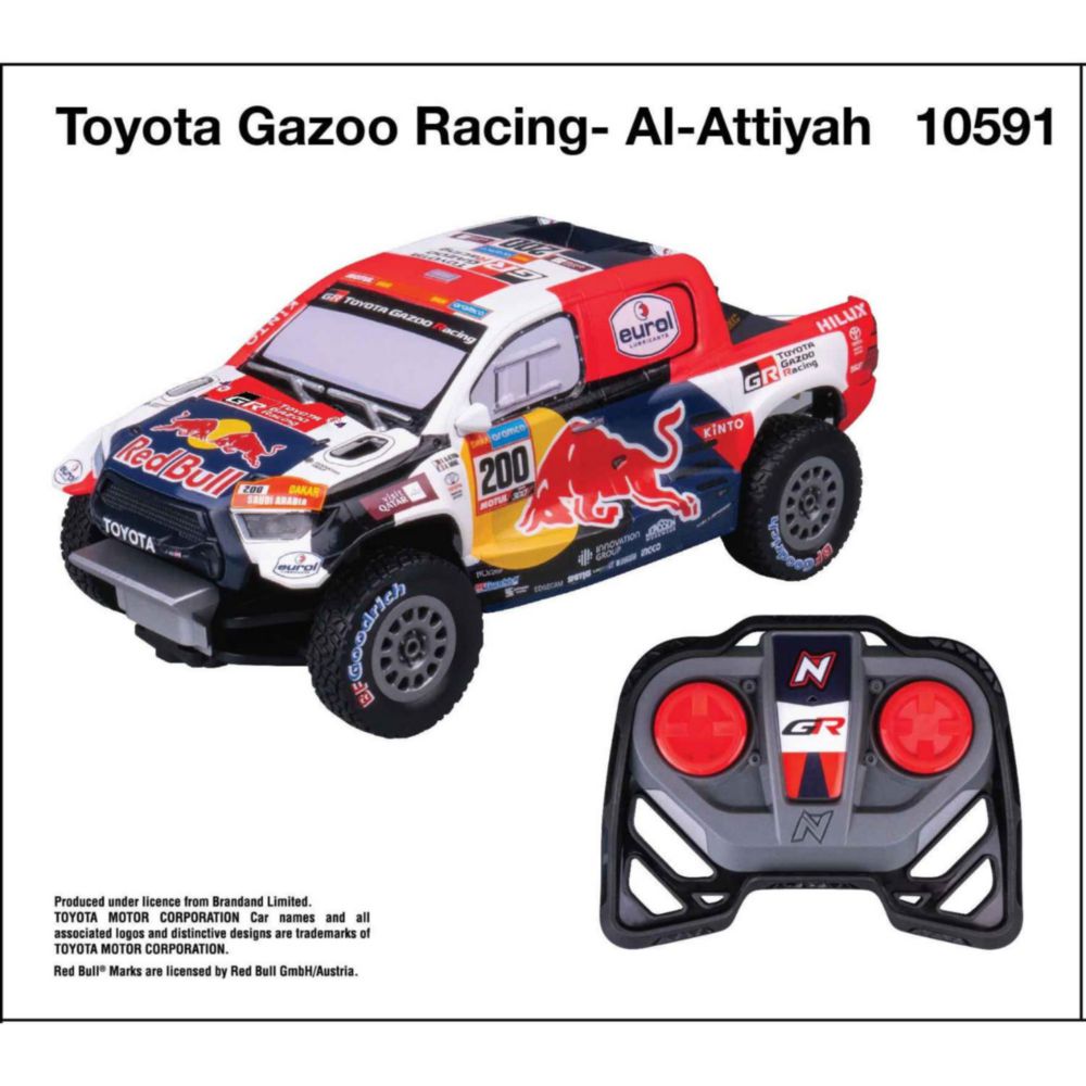 Carro Nikko Rc 1:18 Night Mode Toyota Gazoo Racing Al Attiyah