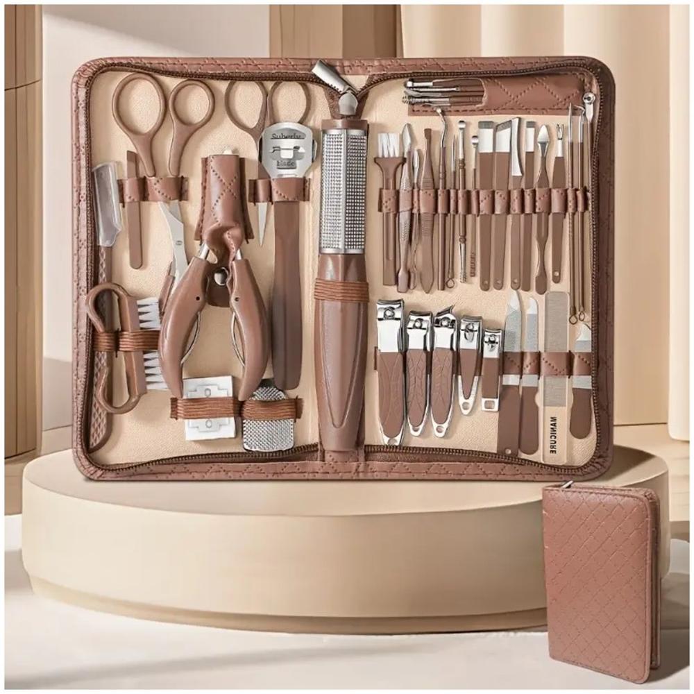 Set de Manicura y Pedicura 42 Piezas Marron Set de Manicura y Pedicura 42 Piezas Marron