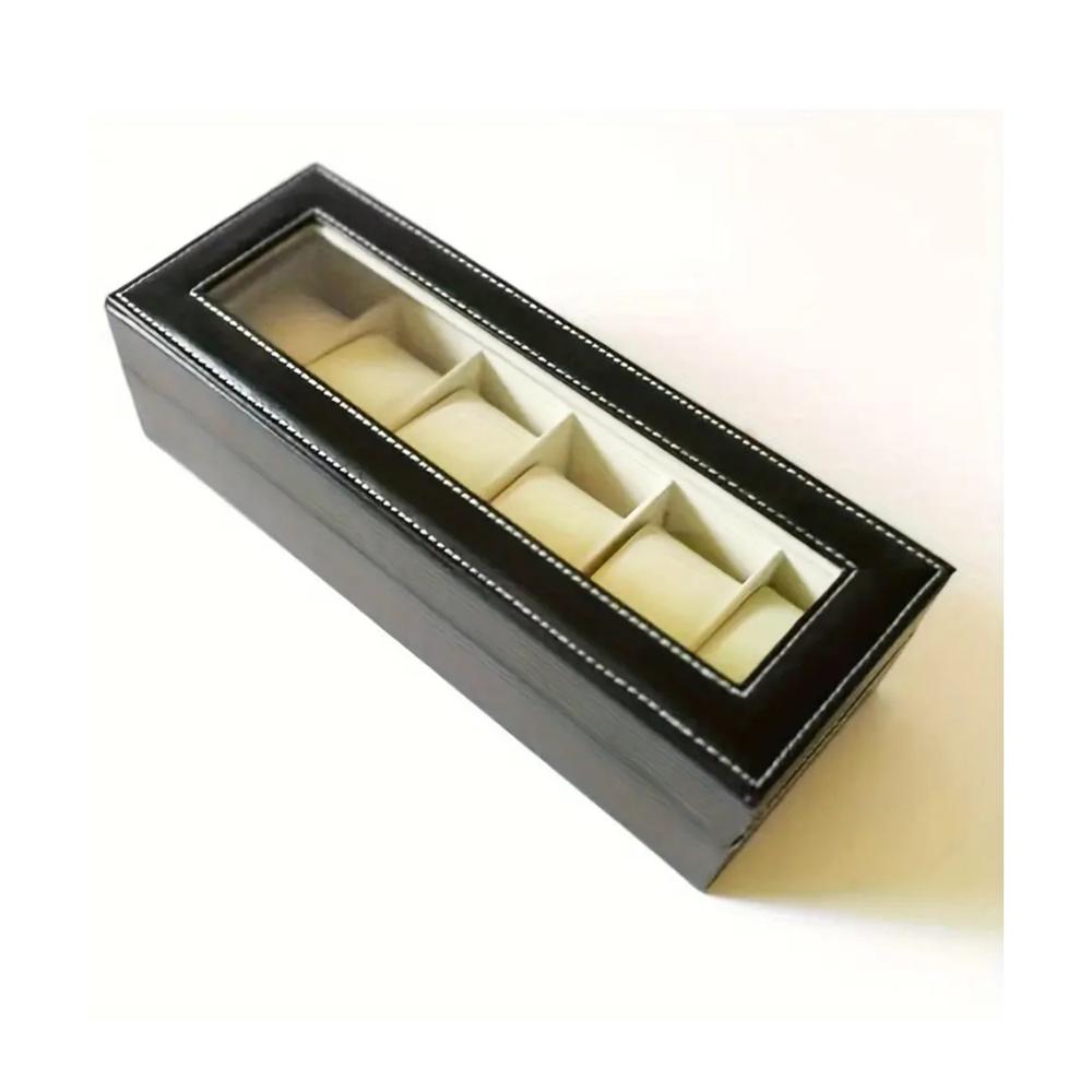 Organizador Para 6 Relojes De Forro Cuerina pu