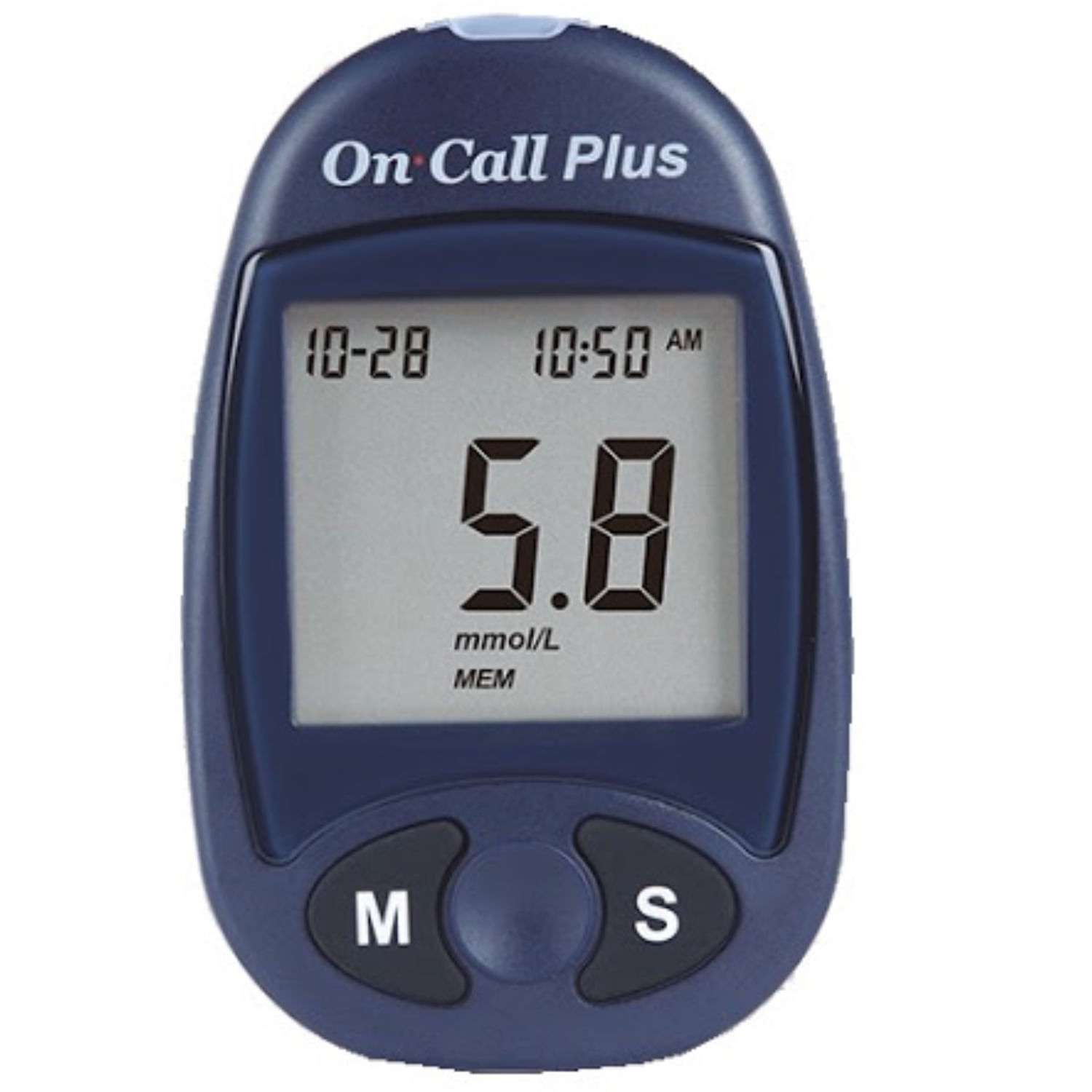 Glucómetro On Call Plus con 10 Tiras 10 Lancetas