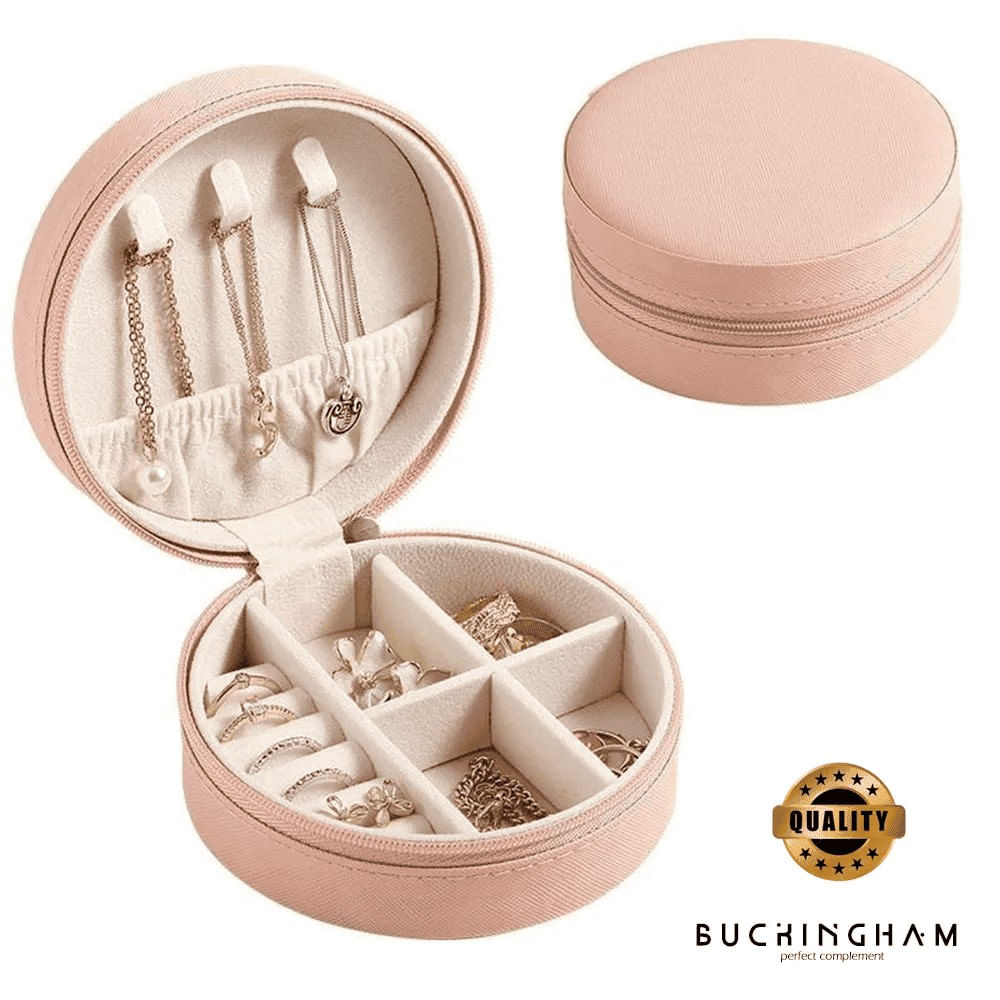 Maletín organizador joyero viaje Rosado MDA290042 Redondo