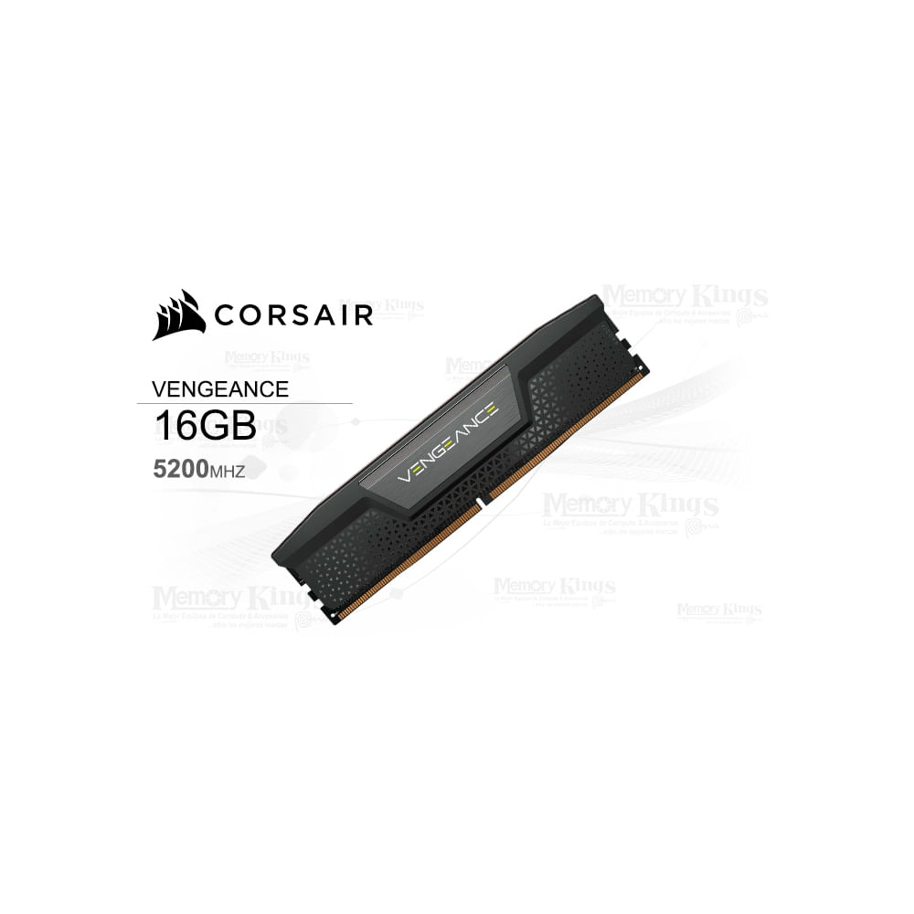 Memoria Ram Corsair Vengeance 16Gb Ddr5, Velocidad 5200Mhz, Ideal Para Gaming Y Rendimiento Alto.