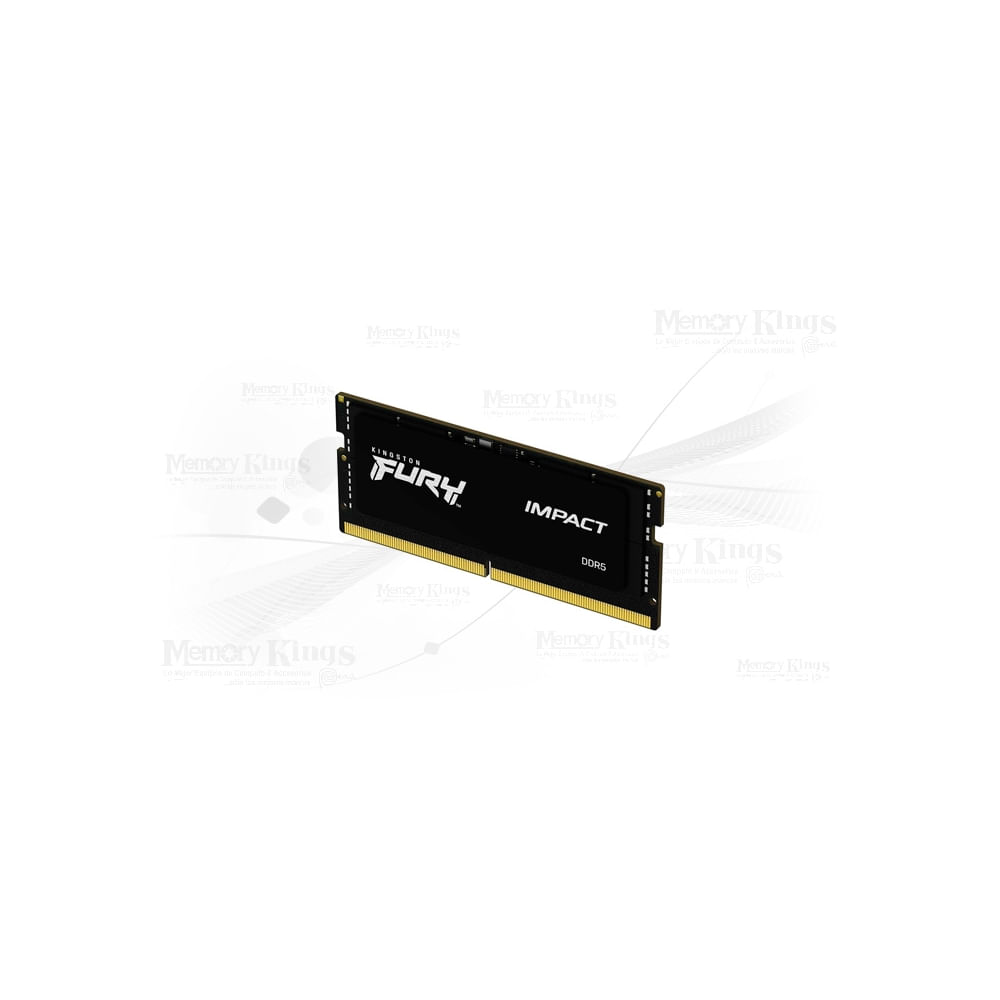 Memoria Kingston Fury Impact 16Gb Ddr5 4800Mhz So-Dimm Cl38 Para Laptop, 262-Pin, 1.1V