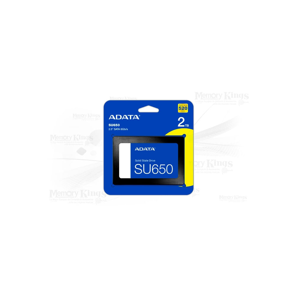 Adata Ultimate Su650 Ssd 2Tb 2.5"" Sata Iii - 520Mb/S - Ideal Para Computadoras De Escritorio