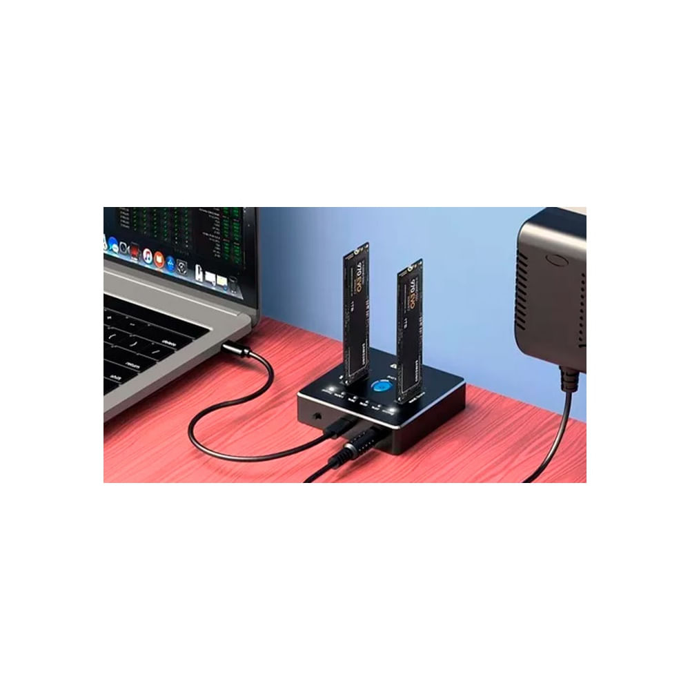 Adaptador Fideco M.2 Nvme Clonador Ssd Usb-C - Compatible Con Ssds De 2230/2242/2260/2280