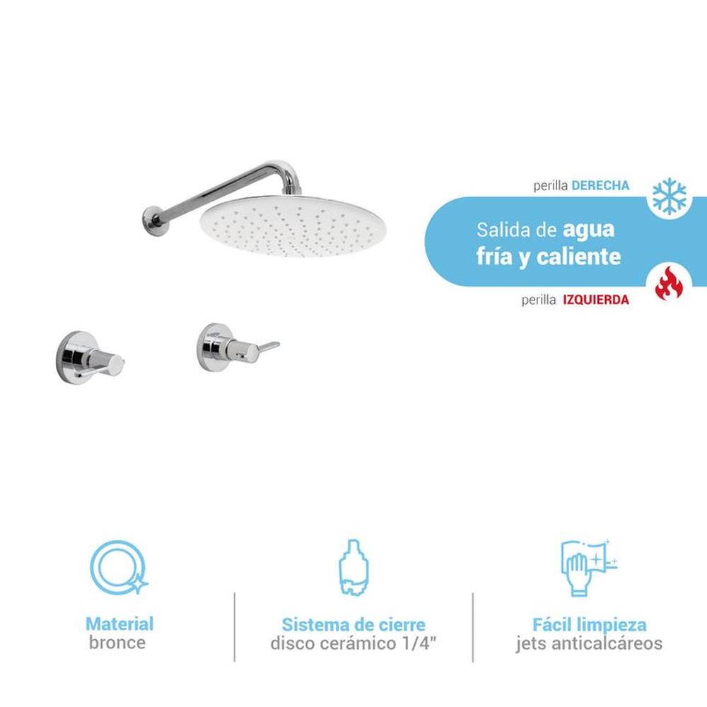 Mezcladora para ducha cartagena con salida española cromado Italgrif Mezcladora para ducha cartagena con salida española cromado Italgrif