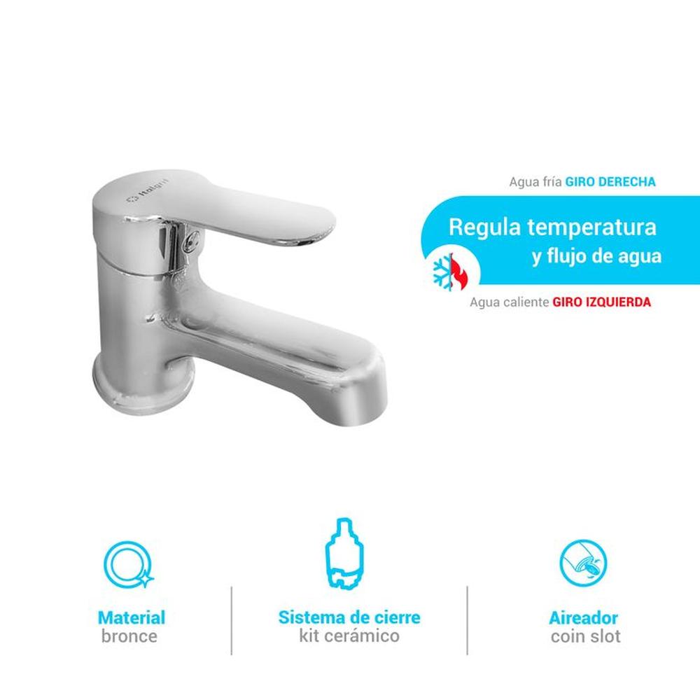 Mezcladora Monocomando lavatorio cromado Tahiti Italgrif Mezcladora Monocomando lavatorio cromado Tahiti Italgrif