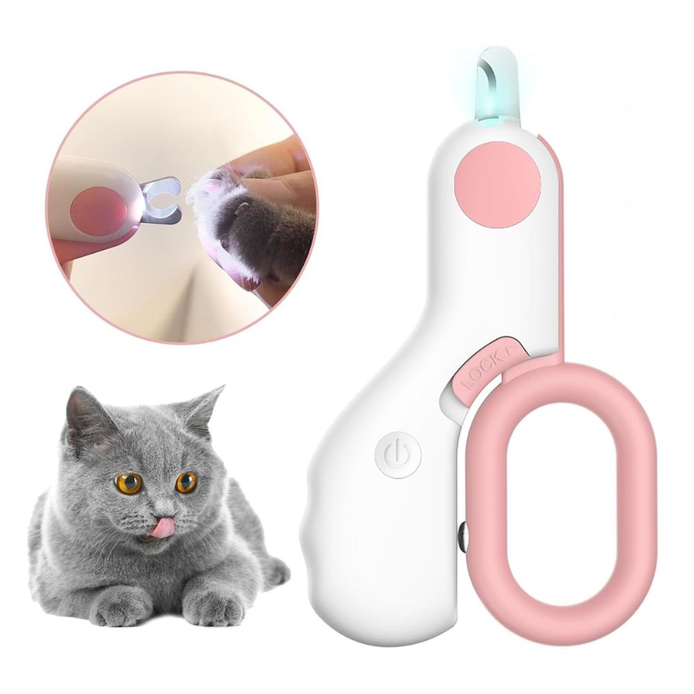 Cortauñas Led Para Gatos Cachorros y Animales Pequeños Pet Gravity Rosa Cortauñas Led Para Gatos Cachorros y Animales Pequeños Pet Gravity Rosa