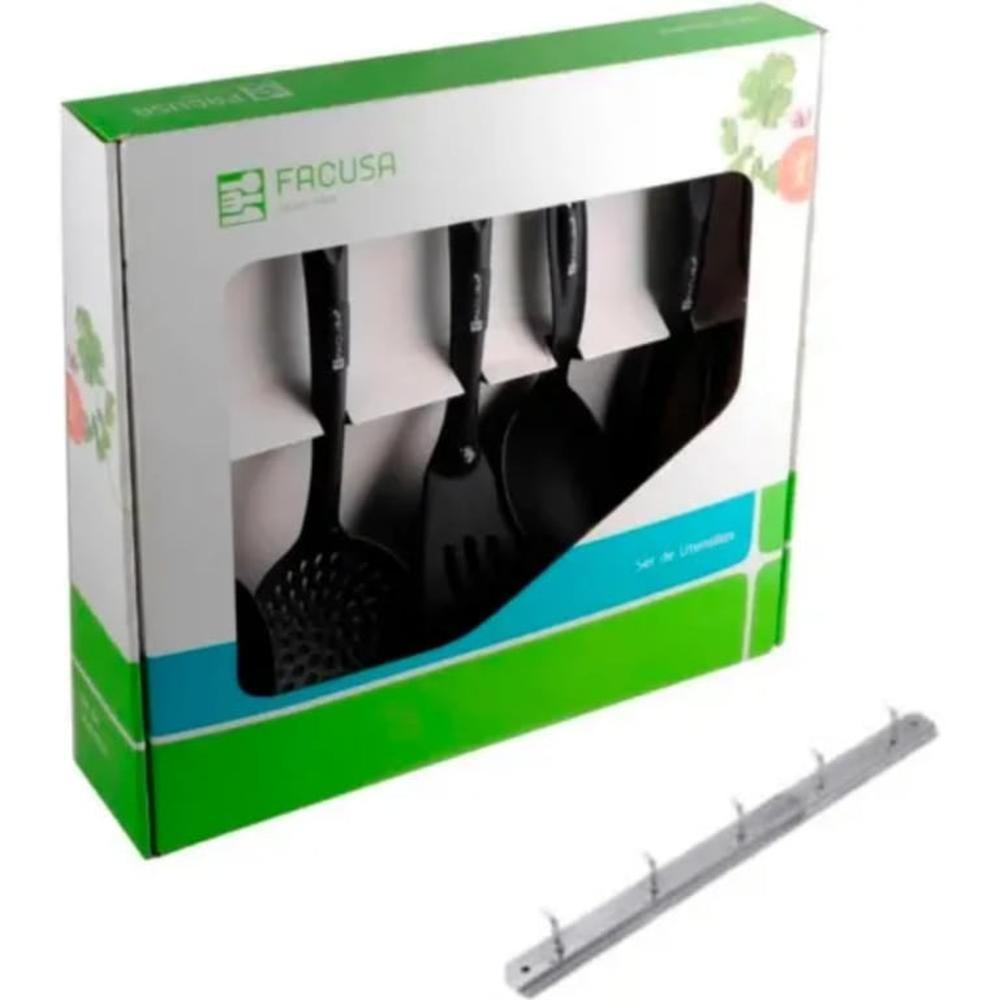 Set de Utensilios Nylón x5 + Colgador - 10057605