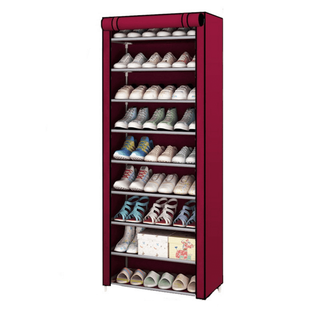 Organizador de Zapatos Armable Zapatera de 9 niveles Con Funda Color Femenino