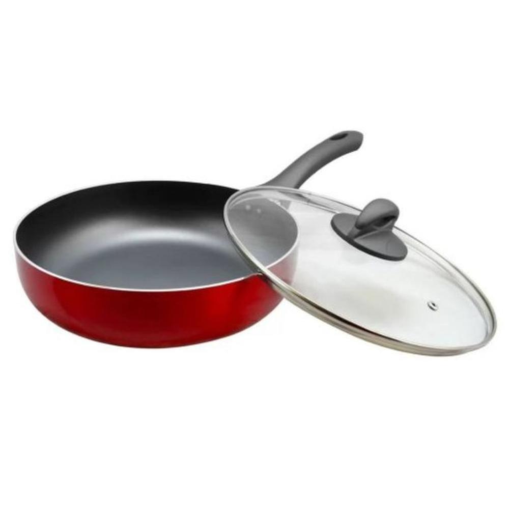 Sartén Oster Antiadherente 3.3L con Tapa HERSCHER Rojo 92325 02