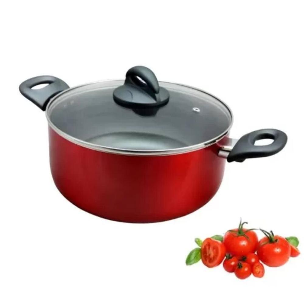 Olla Oster 25CM Antiadherente Herscher de 4.7L Rojo 80161 02