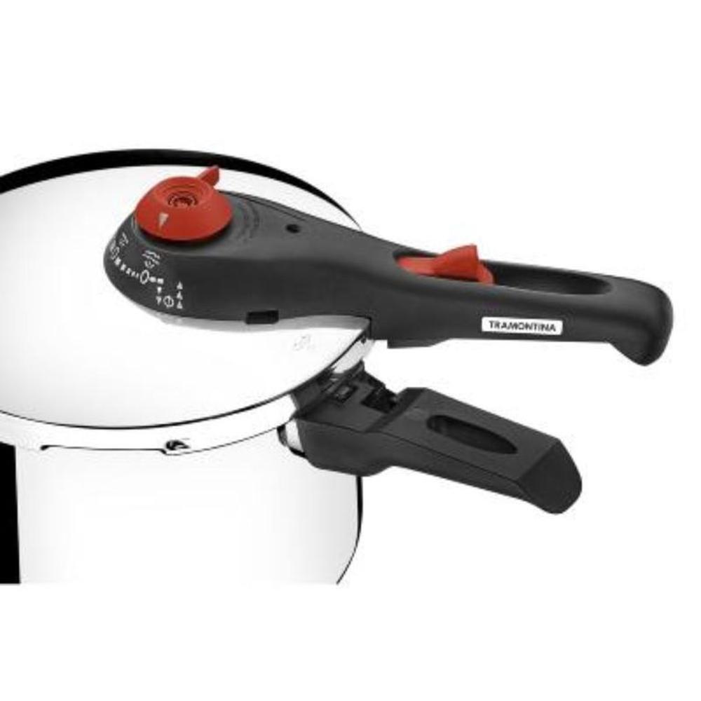 OLLA A PRESIÓN TRAMONTINA SOLAR DE ACERO INOXIDABLE 22 CM 6 L