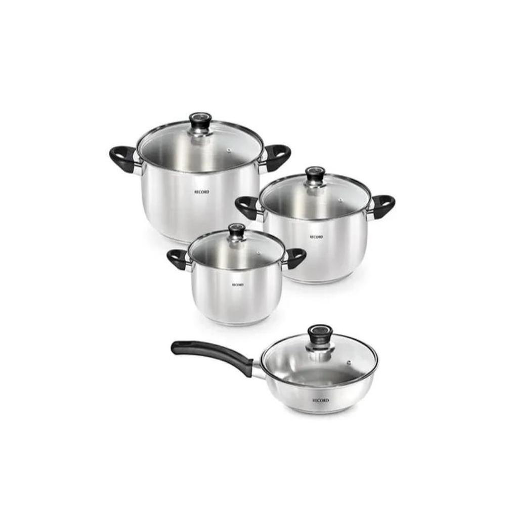 Juego de Ollas Record Inoxset Deluxe 0880010133 8 piezas