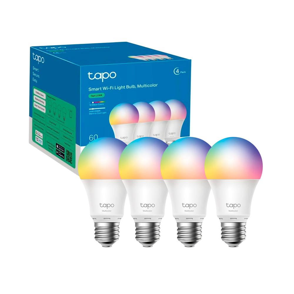 Foco Led Tapo L530E(4pack)Multicolor Control por Voz Brillo Regulable