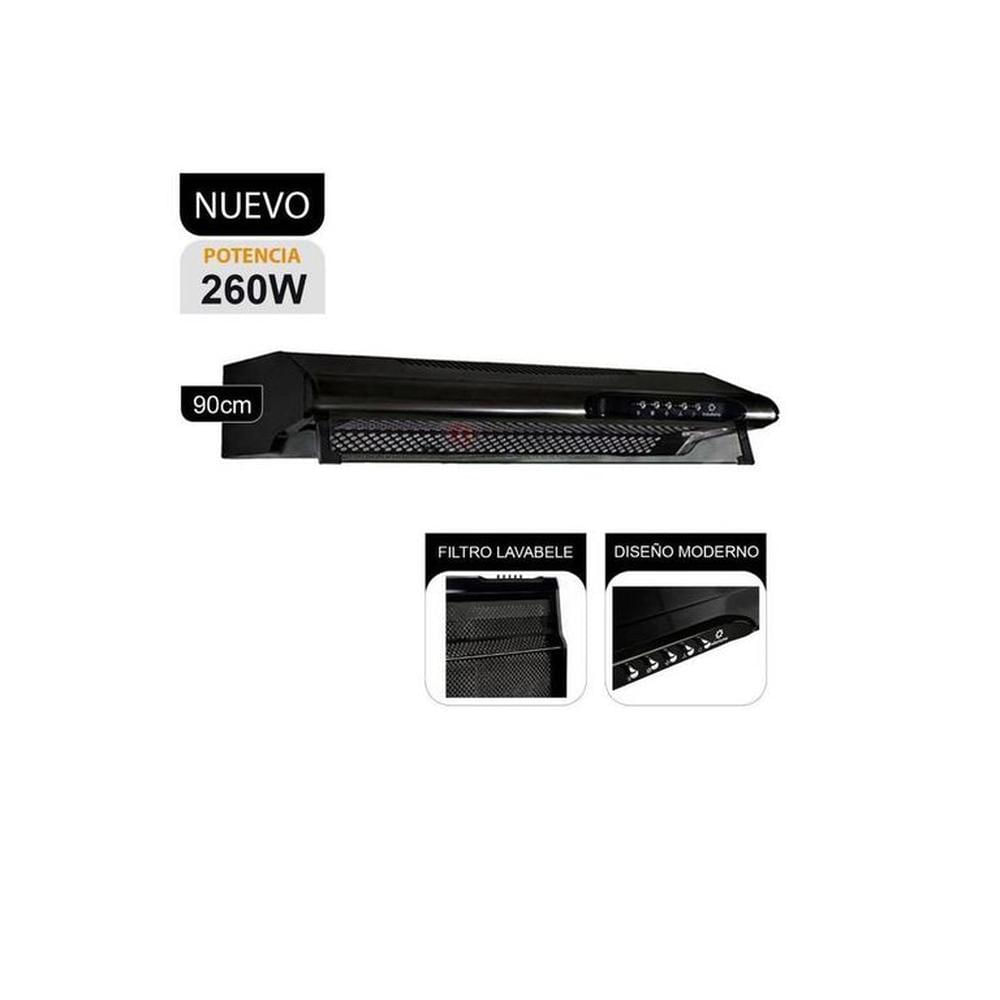 INDURAMA CAMPANA EXTRACTORA DE 90 CM 3 VELOCIDADES CEI-902NE NEGRO