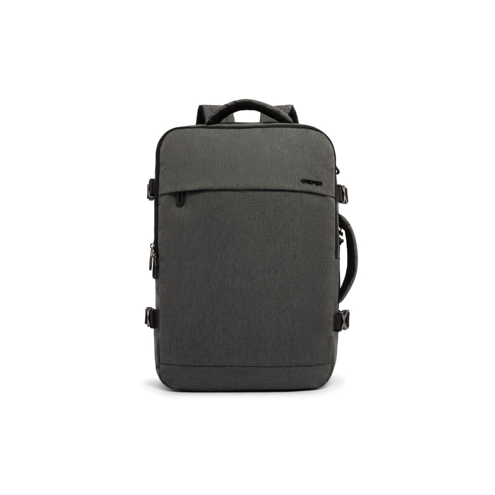 Mochila Viajera Preston 3.0 Grande Gris Jaspeado