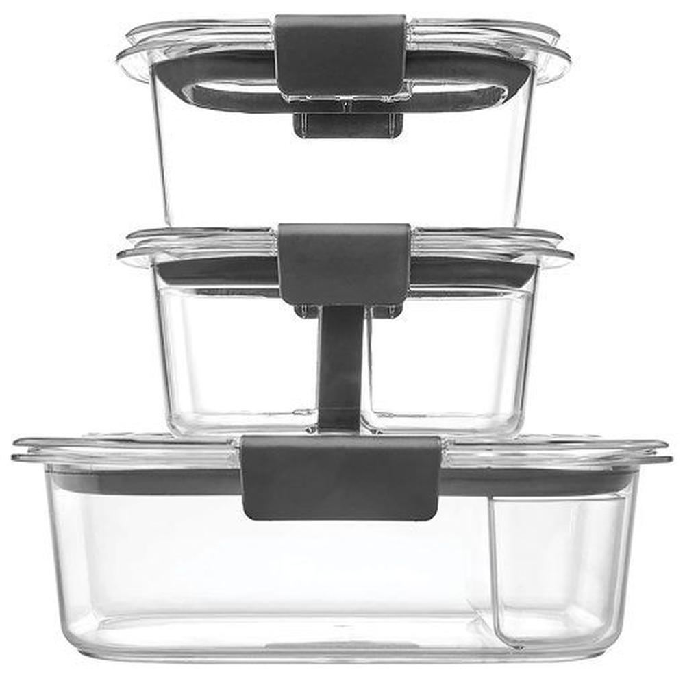 Set de 3 herméticos de plastico Brilliance Rubbermaid Tritan 2024857
