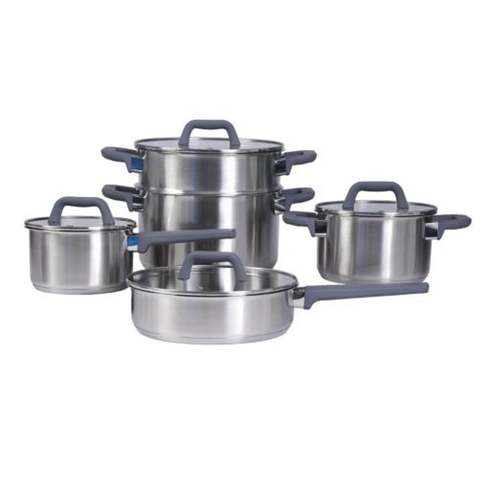 Juego de Ollas 9 piezas Acero inoxidable Oster Beauford