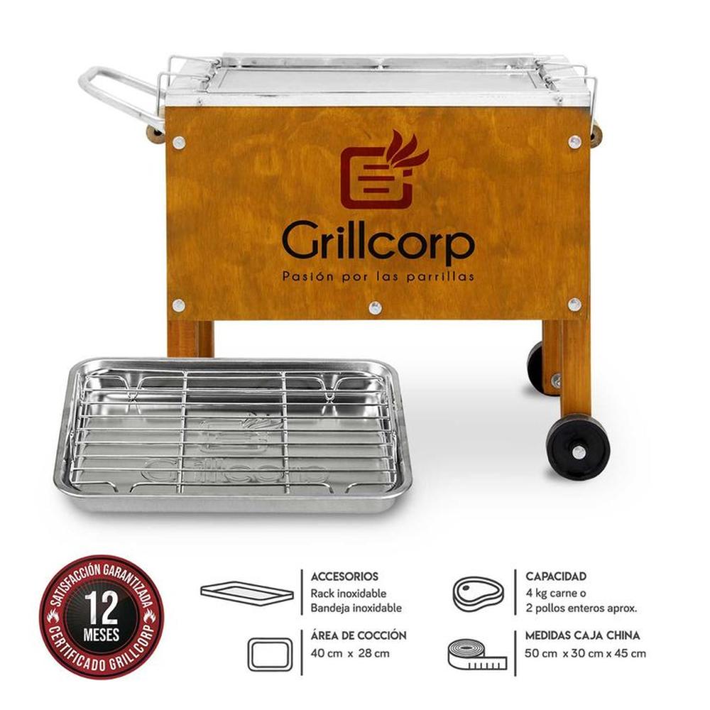 Caja China Chica Premium con Bandeja y Rack Inoxidable