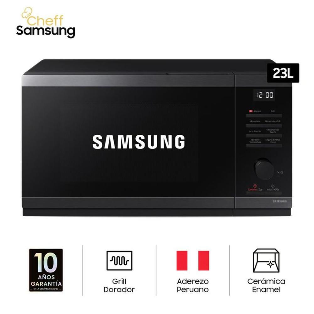 Microondas Samsung C/dorador 23 Lts - Negro MG23DG4524AGPE