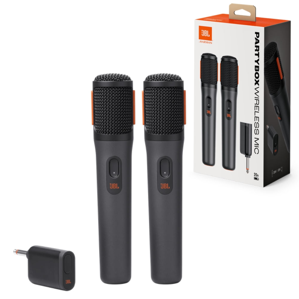 Pack 2 Microfonos JBL PartyBox Wireless Mic 20 horas