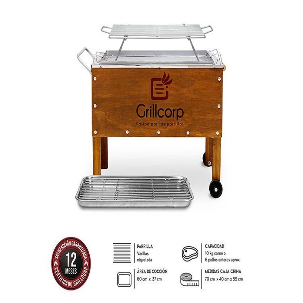 Caja China Mediana  Parrilla de Varillas Inoxidables