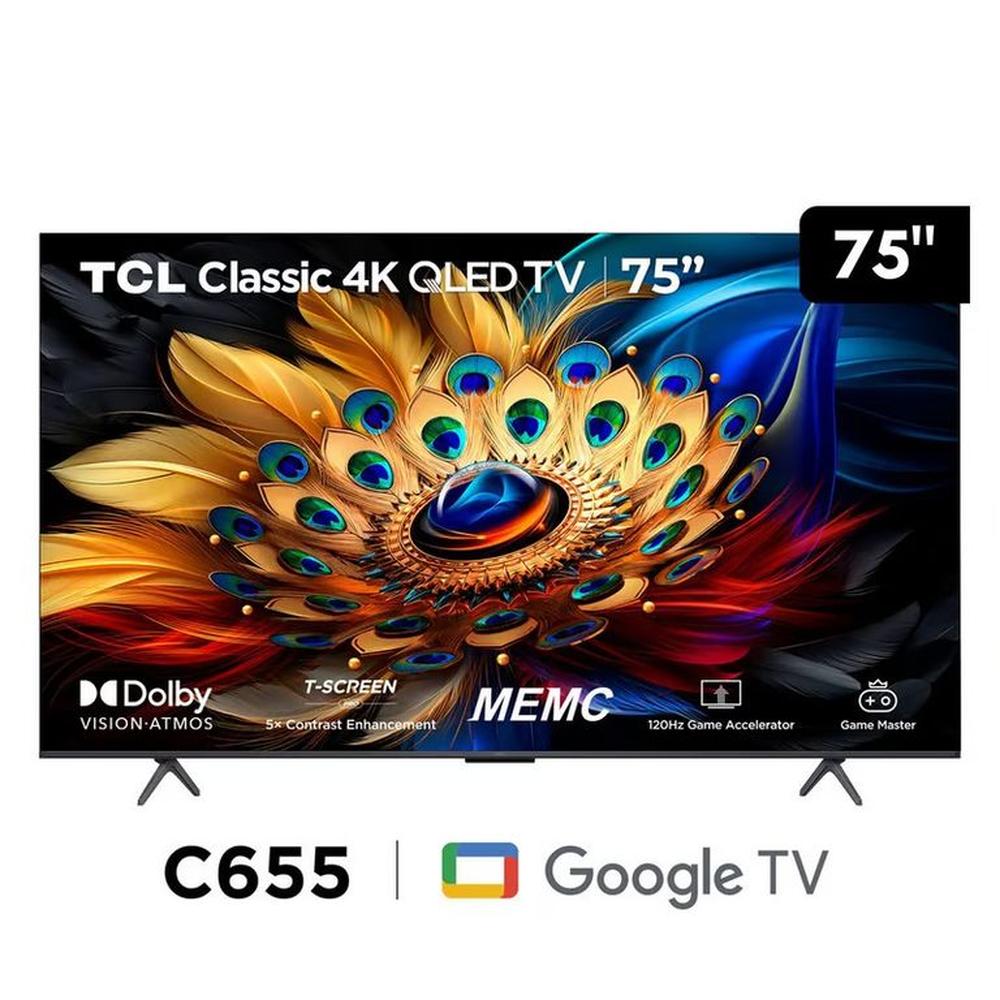 Televisor QLED 4K Ultra HD 75 75C655 Google TV