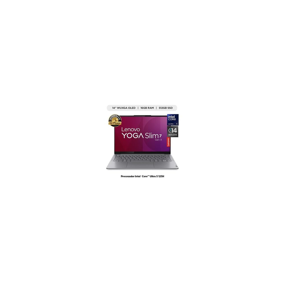 Intel Cu5 125H - Laptop 14"" Wuxga, 16Gb Ram Lpddr5, 512Gb Ssd, Video Integrado, Gris, Freedos