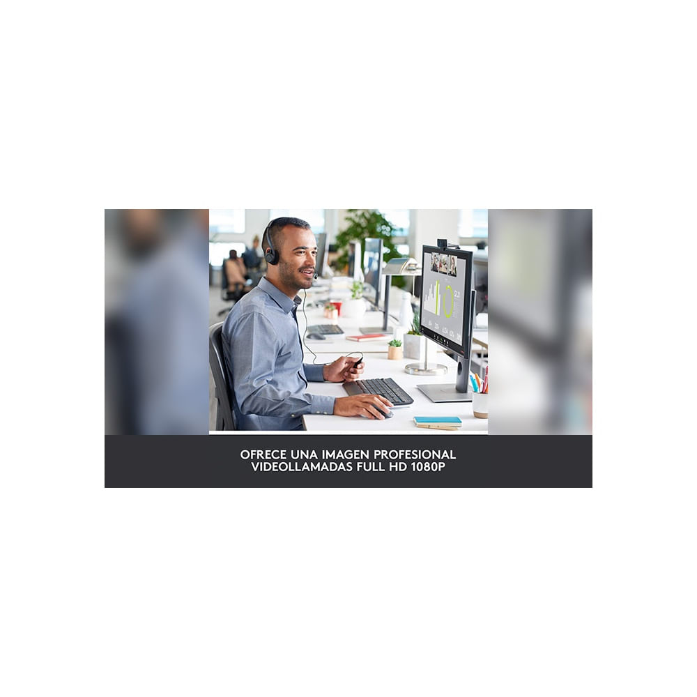 Webcam Logitech C920S Pro Fhd 1080P Con Tapafugas, Grabación A 30Fps Y Enfoque Automático - Negro