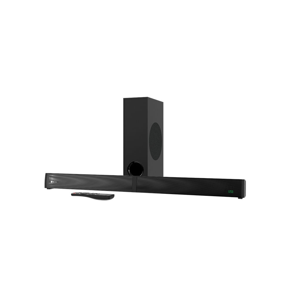 Klip Xtreme Ksb-301 Barra De Sonido 2.1, Subwoofer Inalámbrico 200W, Color Negro, Sonido Envolvente