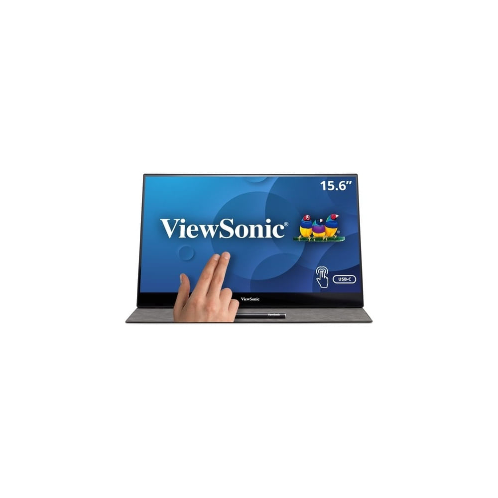 Monitor Táctil Viewsonic Td1655 De 15.6"" Full Hd, 6.5Ms, Ips, Hdmi, Usb, Color Negro
