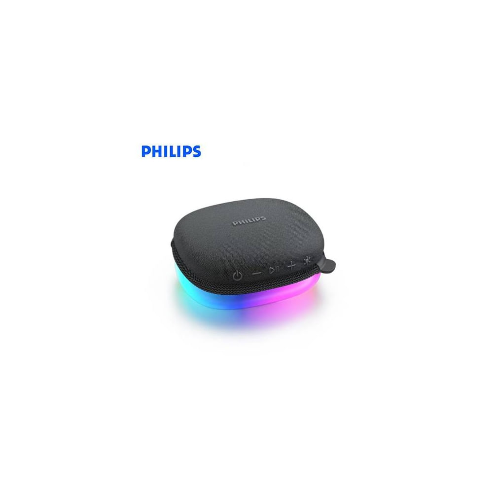 Parlante Philips Tas2307 Bluetooth 5W/10W Rgb, 7 Horas De Batería, Usb-C, Color Negro