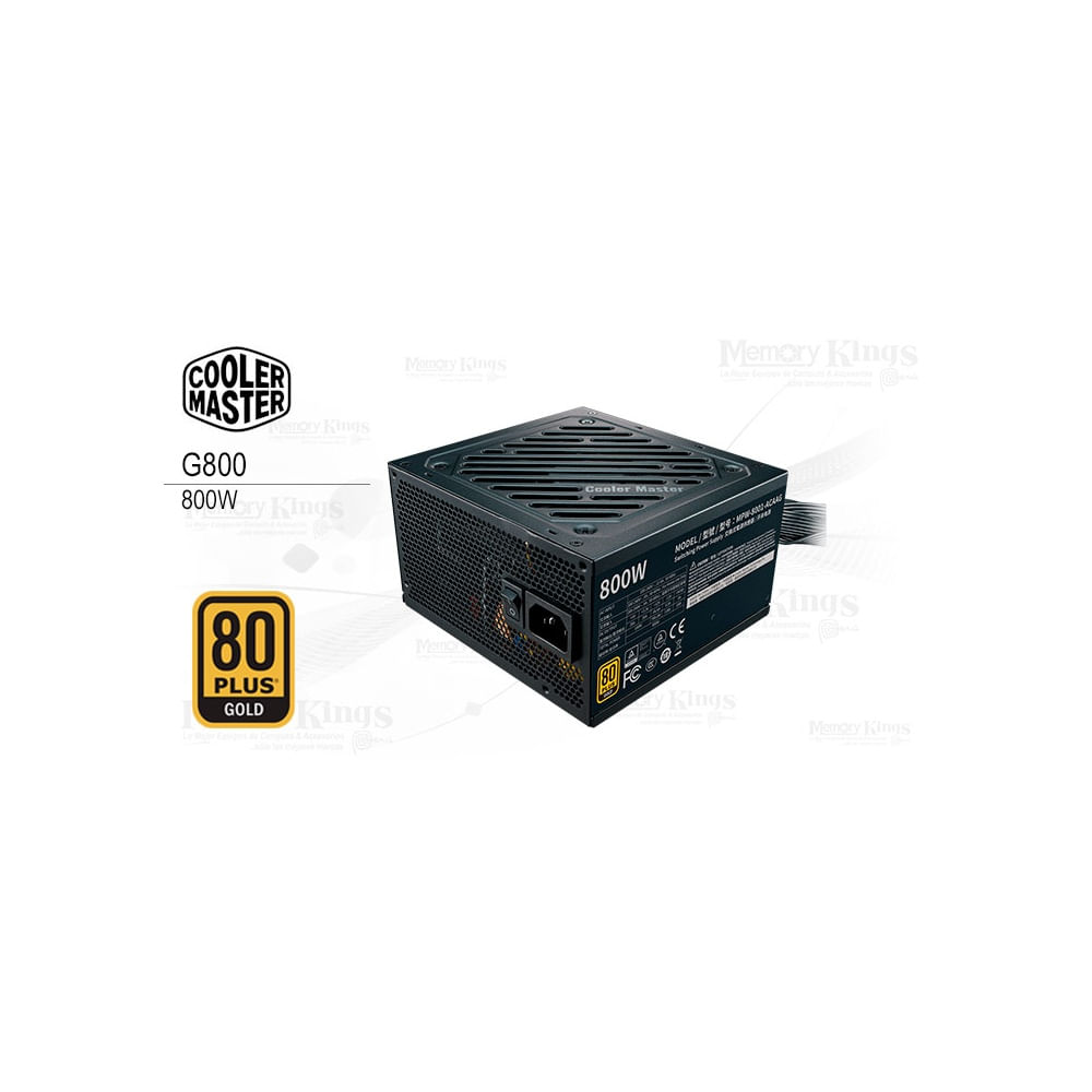 Cooler Master G800 Fuente 800W 80 Plus Gold Eficiencia