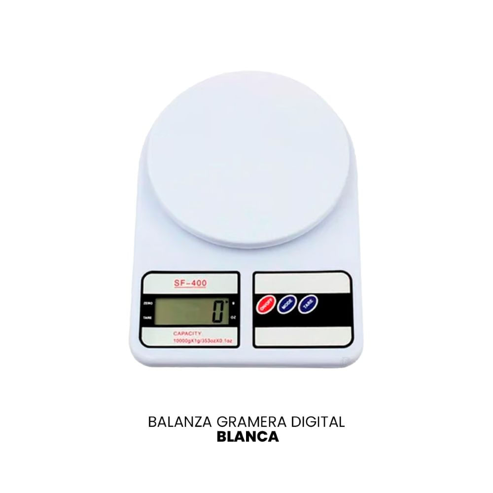 Balanza Gramera Digital Blanca