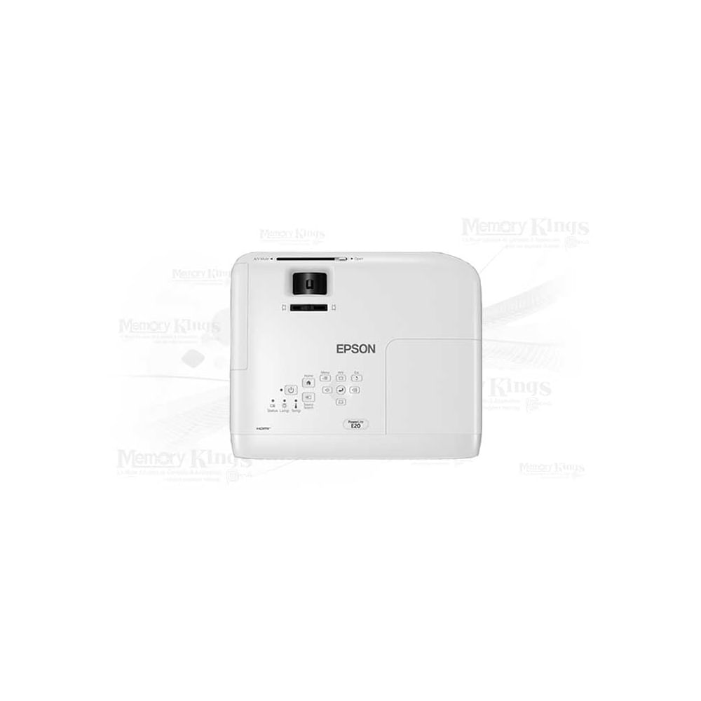 Epson Powerlite E20 - Proyector 3Lcd Portátil Xga 3400 Lúmenes En Blanco Y Color, Ideal Para Presen