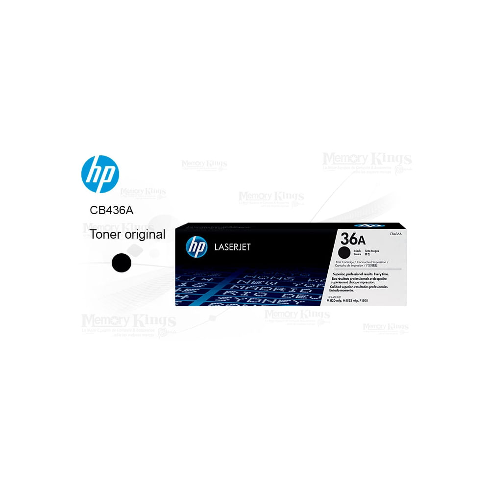 Toner Hp 36A Original Negro Para Impresoras – Rinde 2000 Páginas, Compatible Con Modelos Hp