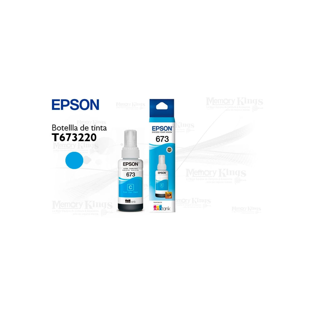 Tinta Epson 673 Cyan 70Ml - Compatible Con Impresoras Epson, Ideal Para Impresión De Alta Calidad